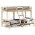 vidaXL Natural Wood Bunk Bed with Ladder - Space Saving brown vidaXL