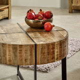 Merlin Mango Wooden Coffee Table With Metal Legs Verty Furniture