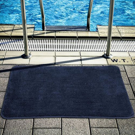 Vinsani Blue Plush Bath Mat - Soft Floor Decor Vinsani