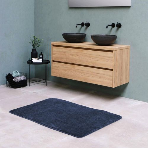 Vinsani Blue Plush Bath Mat - Soft Floor Decor Vinsani
