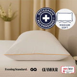 Brightr Sleep Neck Support Pillow with medium softness, recommended by osteopaths for side sleepers