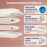 Brightr Sleep Neck Support Pillow with adjustable layers and cooling technology for ultimate comfort