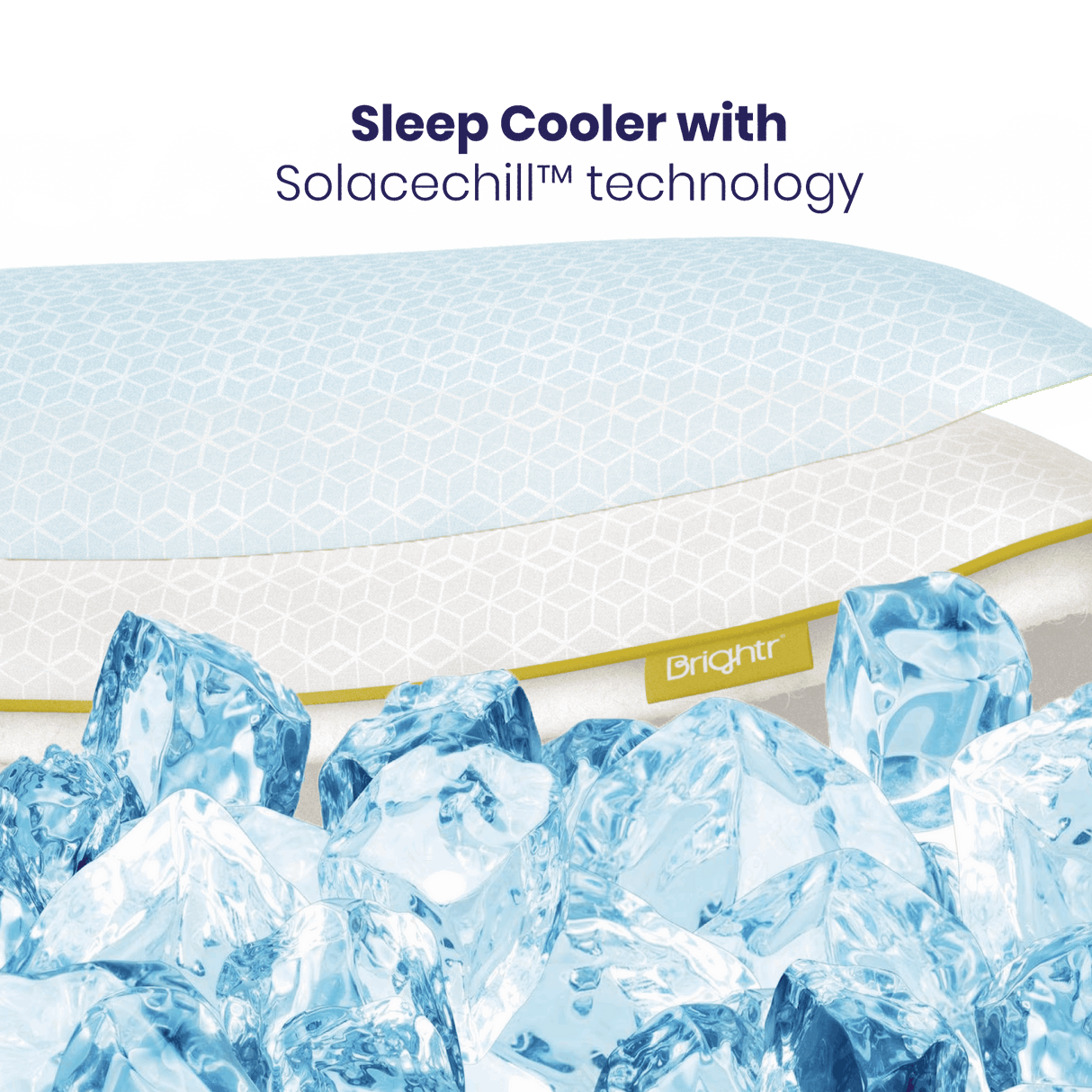 Brightr Sleep Neck Support Pillow featuring Coolacoachill technology and a comfortable, adjustable design