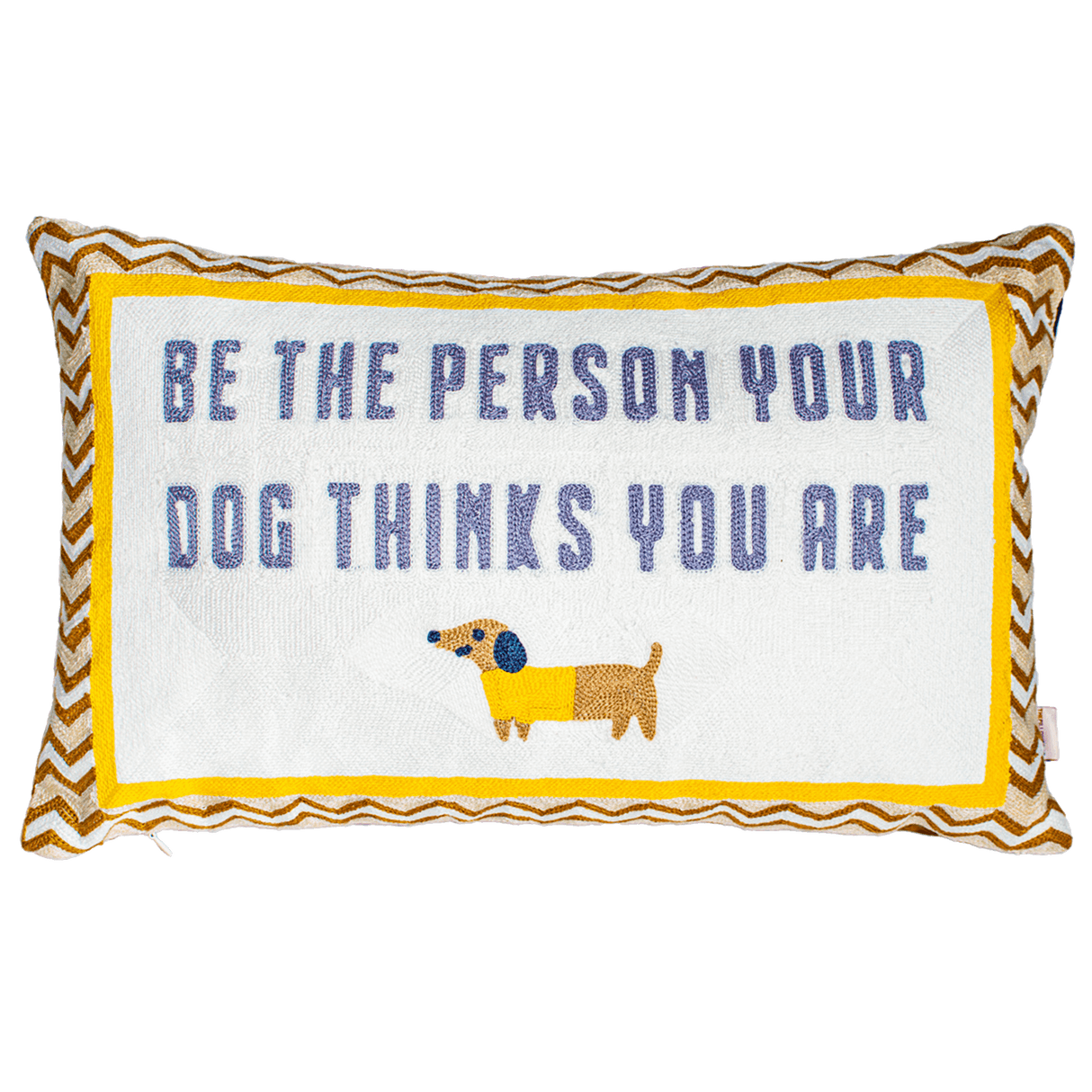 Be The Person Your Dog Thinks You Are Needlepoint Cushion The Pillow Drop