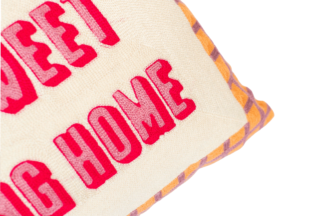 Home Sweet Home Needlepoint Cushion for Stylish Living The Pillow Drop