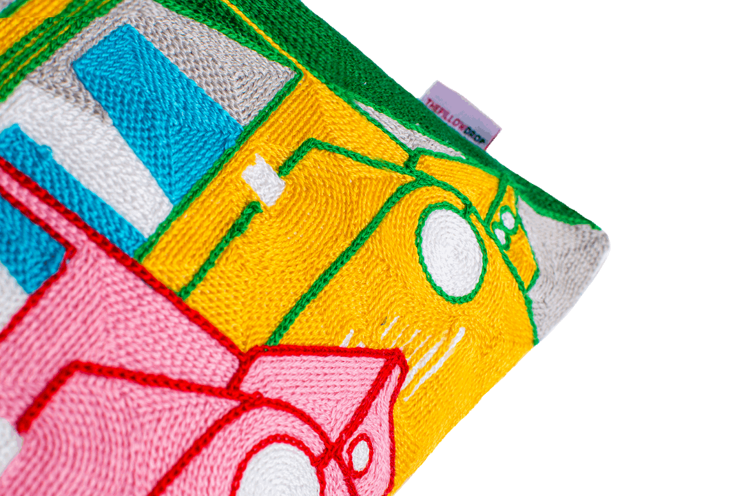 The Pillow Drop Needlepoint Cushion St.Barts Design The Pillow Drop