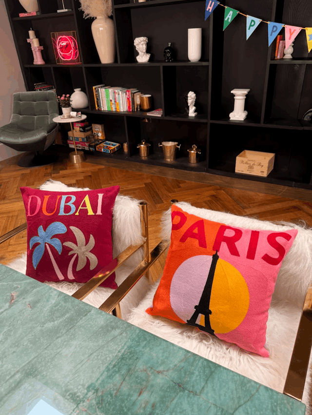 The Pillow Drop Needlepoint Cushion - Dubai Design The Pillow Drop