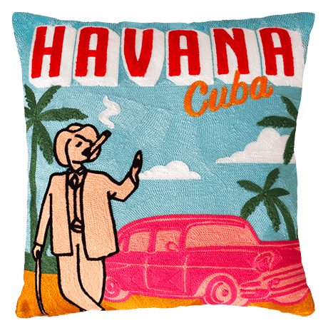 The Pillow Drop Needlepoint Cushion - Havana Design The Pillow Drop