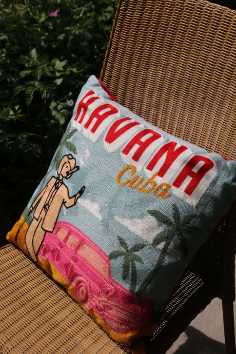 The Pillow Drop Needlepoint Cushion - Havana Design The Pillow Drop