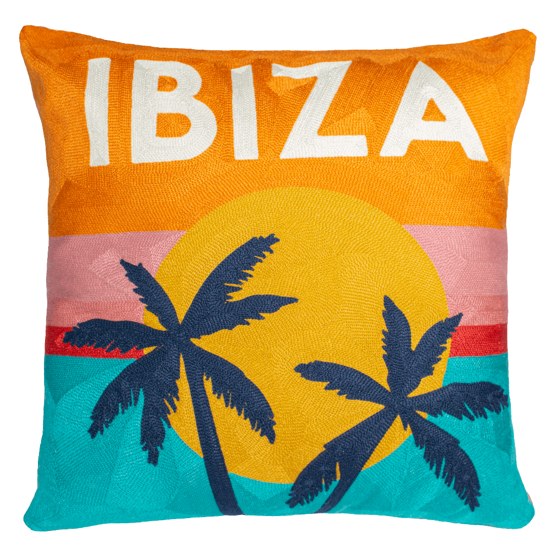 The Pillow Drop Needlepoint Cushion Ibiza Design The Pillow Drop