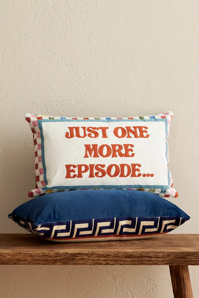 Just One More Episode Needlepoint Cushion The Pillow Drop