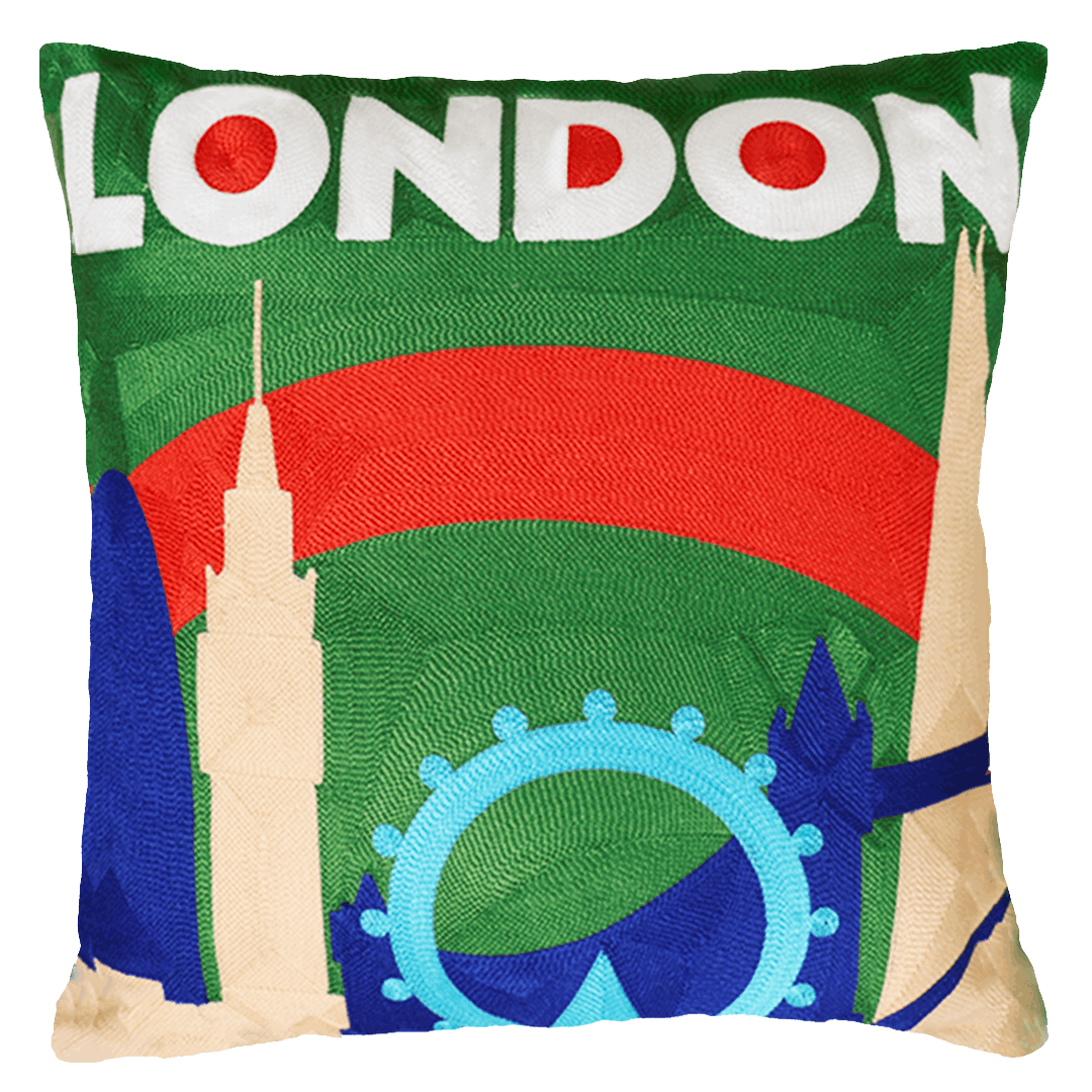 The Pillow Drop Needlepoint Cushion - London Design The Pillow Drop