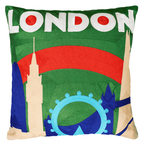 The Pillow Drop Needlepoint Cushion - London Design The Pillow Drop
