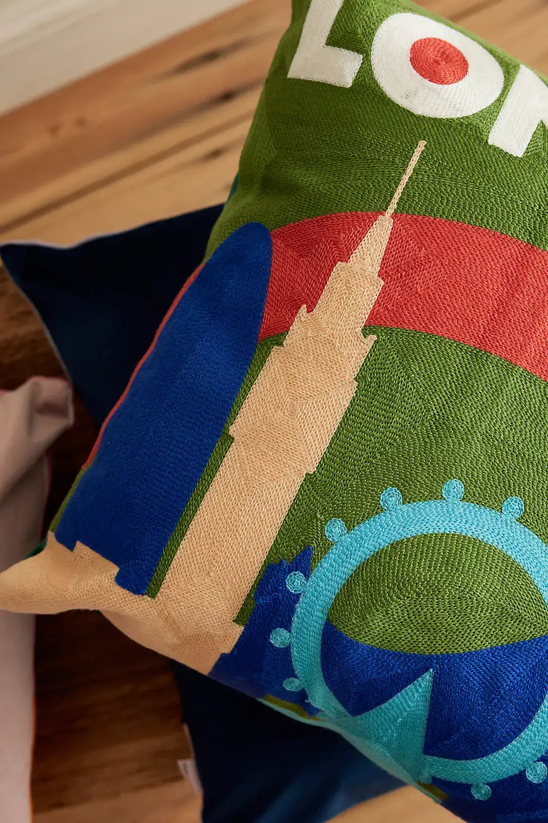 The Pillow Drop Needlepoint Cushion - London Design The Pillow Drop