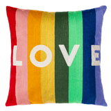 The Pillow Drop Needlepoint Cushion - Colourful Love Design The Pillow Drop
