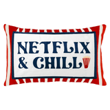 Netflix & Chill Needlepoint Cushion The Pillow Drop