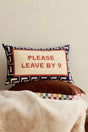Please Leave By 9 Needlepoint Cushion The Pillow Drop