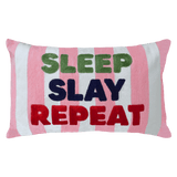 Sleep Slay Repeat Needlepoint Cushion The Pillow Drop