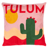 The Pillow Drop Needlepoint Cushion Tulum Design The Pillow Drop
