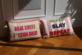 Home Sweet Home Needlepoint Cushion for Stylish Living The Pillow Drop
