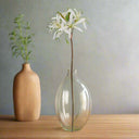 The Natural Garden Collection White Nerine Lily Stem WHITE PLASTIC Shades 4 Seasons