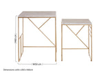 Avantis Marble Set Of 2 Square Nesting Tables Orsina