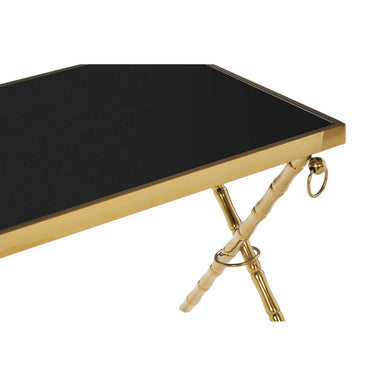 Arezzo Gold and Black Set Of 2 Nesting Tables Orsina