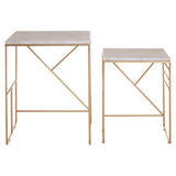 Avantis Marble Set Of 2 Square Nesting Tables Orsina