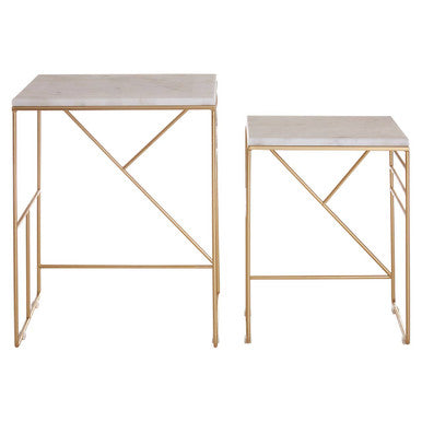 Avantis Marble Set Of 2 Square Nesting Tables Orsina