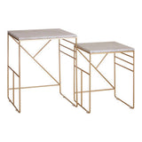 Avantis Marble Set Of 2 Square Nesting Tables Orsina