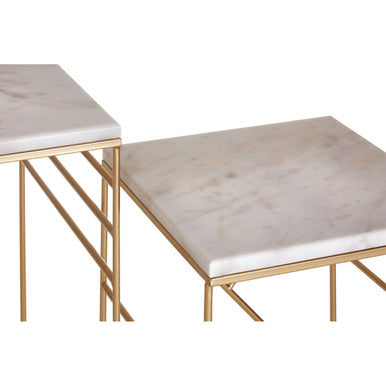 Avantis Marble Set Of 2 Square Nesting Tables Orsina