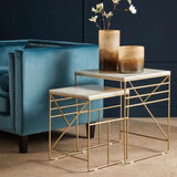 Avantis Marble Set Of 2 Square Nesting Tables Orsina