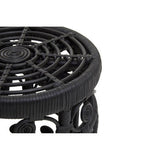 Orsina Black Wicker Nesting Tables with Intricate Spiral Design and Durable Construction
