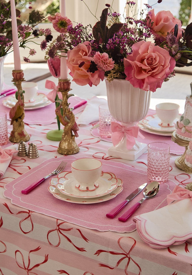 Elegant dining setup featuring a Casa by Josephine Jenno Nibbles Bowl amidst floral decor