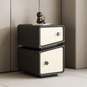 Klassyx modern nightstand in black and cream with unique drawer design for stylish bedrooms