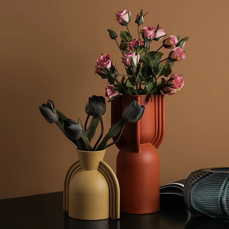 Stylish Nisu Home vase with flowers, featuring modern design and vibrant colours for home decor