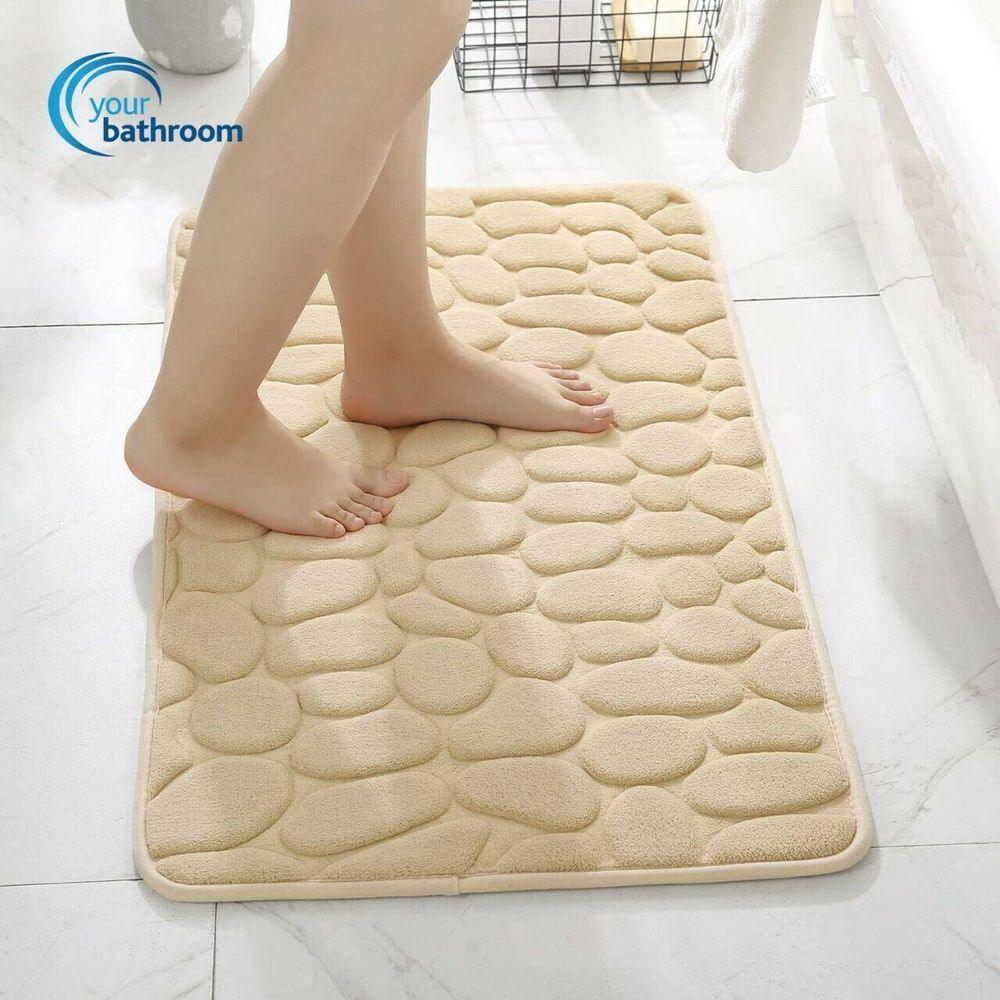 Non Slip Bath Mat Memory Foam (Cream) DGI