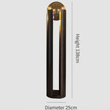 Norda Lamp by Nisu Home, Stylish Floor Lamp with Black Structure and Gold Accent, 138cm Height