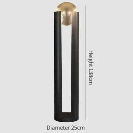 Norda Lamp by Nisu Home with a sleek design, measuring 138cm in height and 25cm in diameter