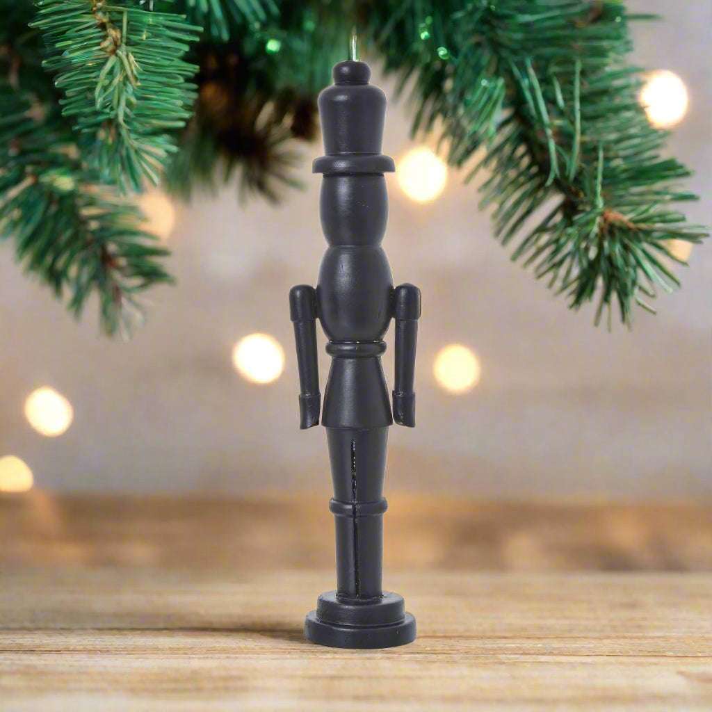 Minimalist Black Wooden Nutcracker Decoration BLACK WOOD Shades 4 Seasons