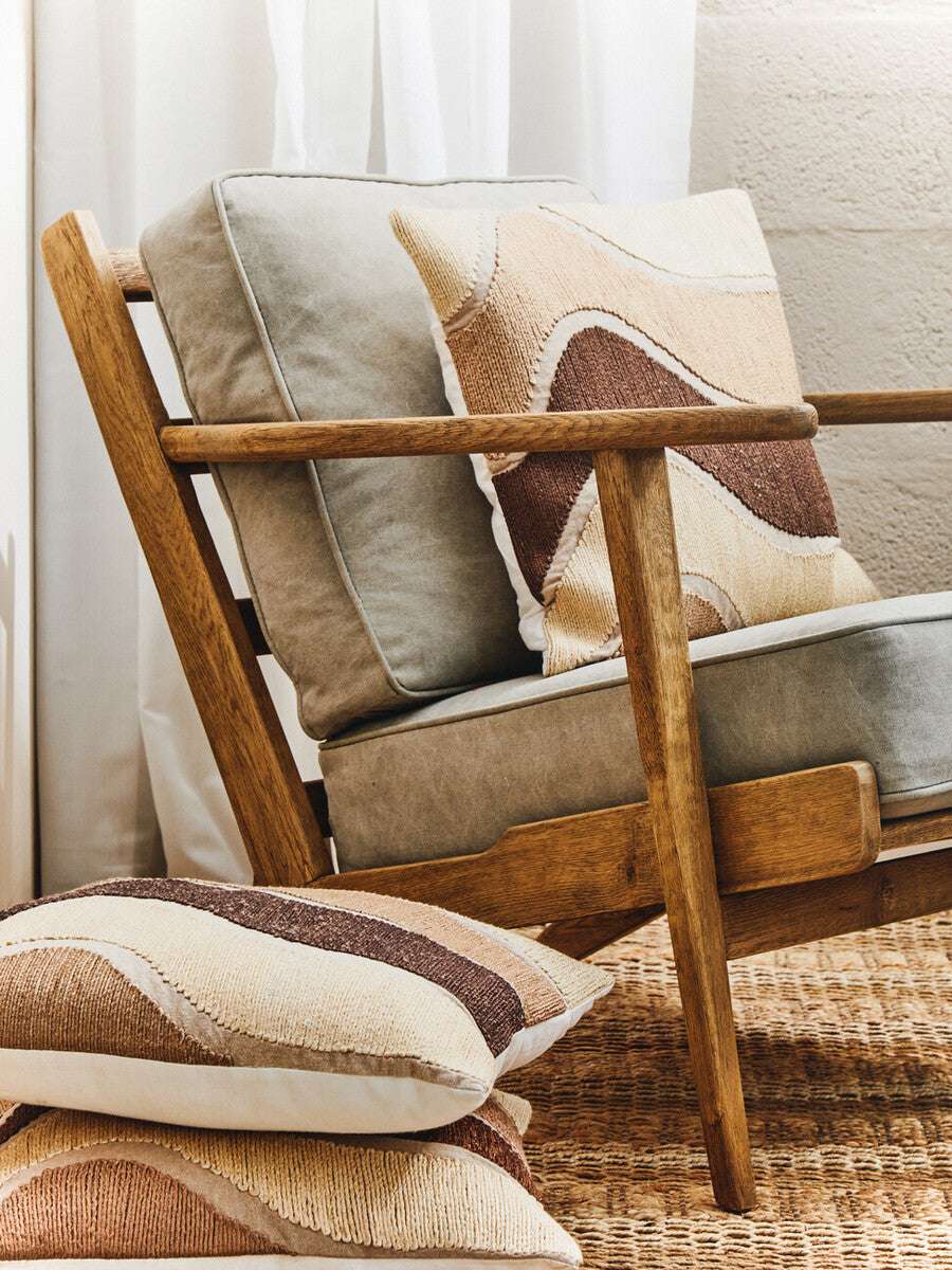Hector Natural Linen and Oak Armchair Orsina
