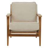 Hector Natural Linen and Oak Armchair Orsina
