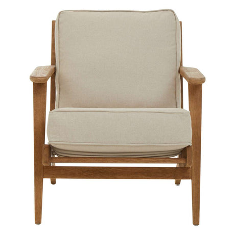 Hector Natural Linen and Oak Armchair Orsina