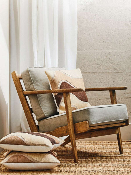 Hector Natural Linen and Oak Armchair Orsina