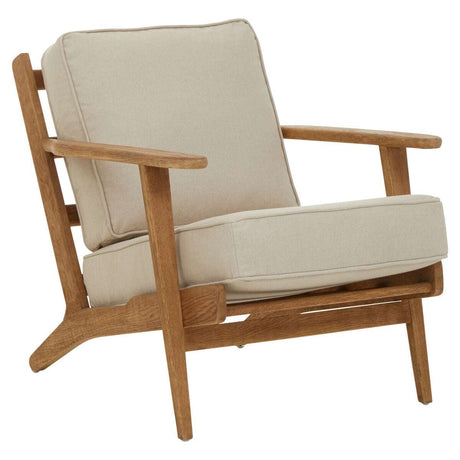 Hector Natural Linen and Oak Armchair Orsina