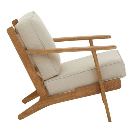 Hector Natural Linen and Oak Armchair Orsina