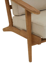 Hector Natural Linen and Oak Armchair Orsina