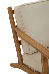 Hector Natural Linen and Oak Armchair Orsina