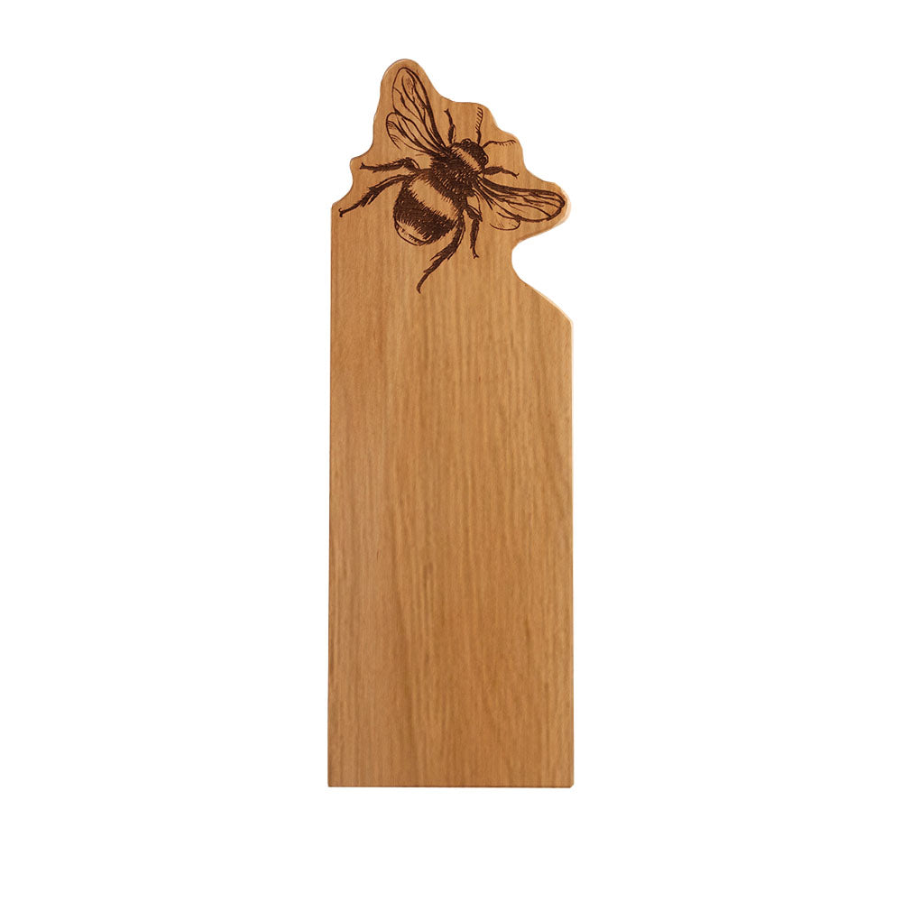 Oak Serving Board with Bee Design, Perfect for Serving Cheese or Appetisers