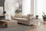 Allure Octagonal End Table With Brushed Nickel Base Orsina